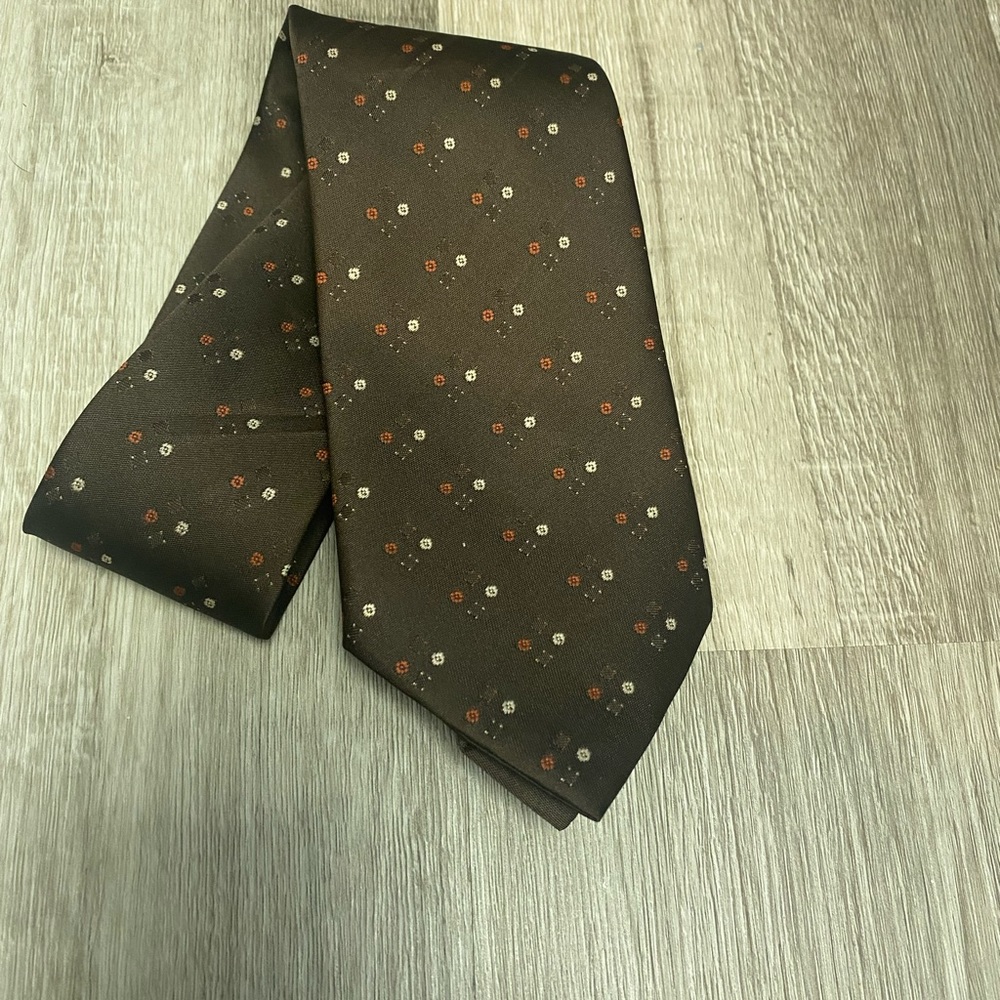 Vogue Tie - Brown & multi colors. (T65)